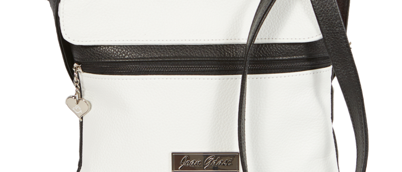Joan Gdasi Designs_ Black White Crossbody Bag_ Front View
