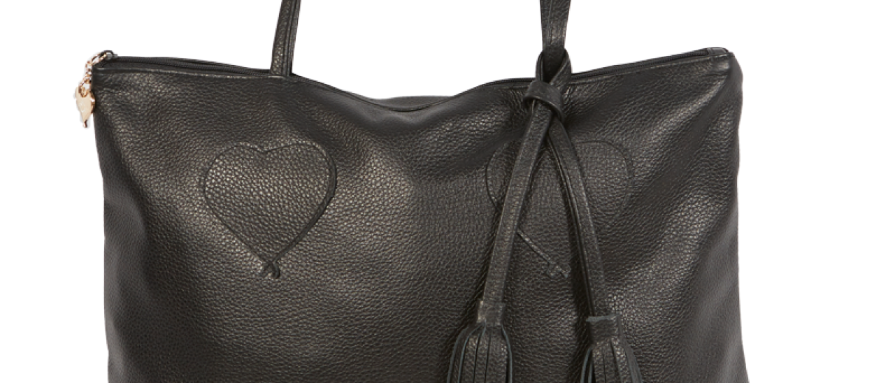 Joan Gdasi Designs_ Blush Black Tote Bag_ Front View