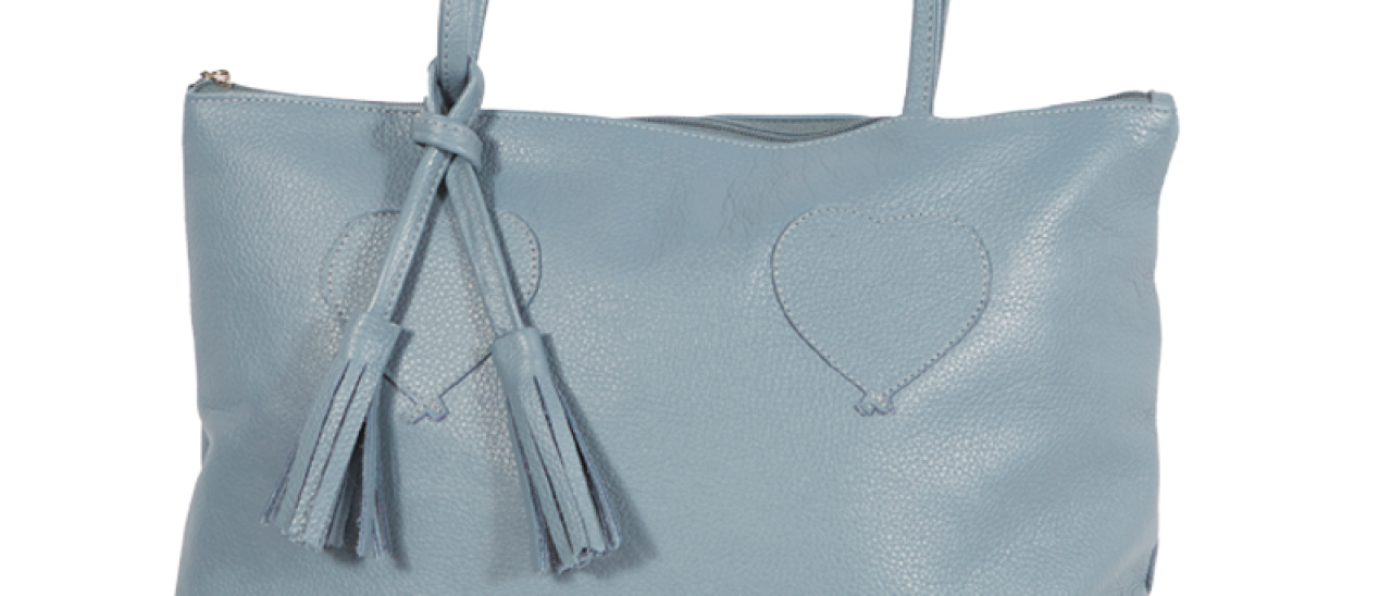 Joan Gdasi Designs_ Mint Blue Tote Bag_ Front View